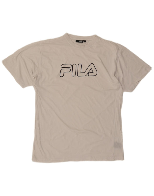 Ανδρικό γραφικό T-Shirt FILA Top XL Λευκό βαμβακερό