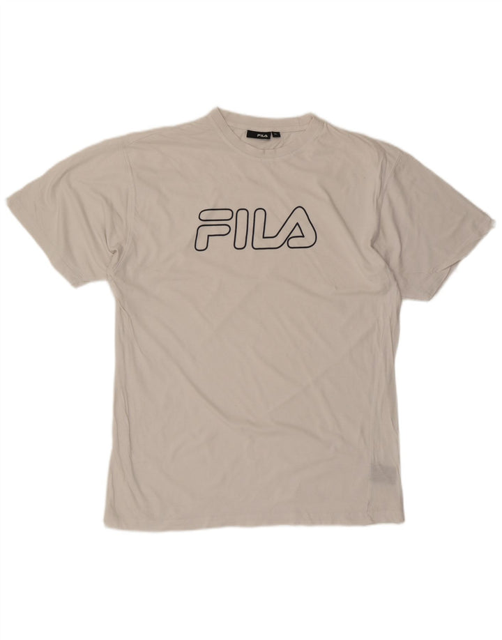 Ανδρικό γραφικό T-Shirt FILA Top XL Λευκό βαμβακερό
