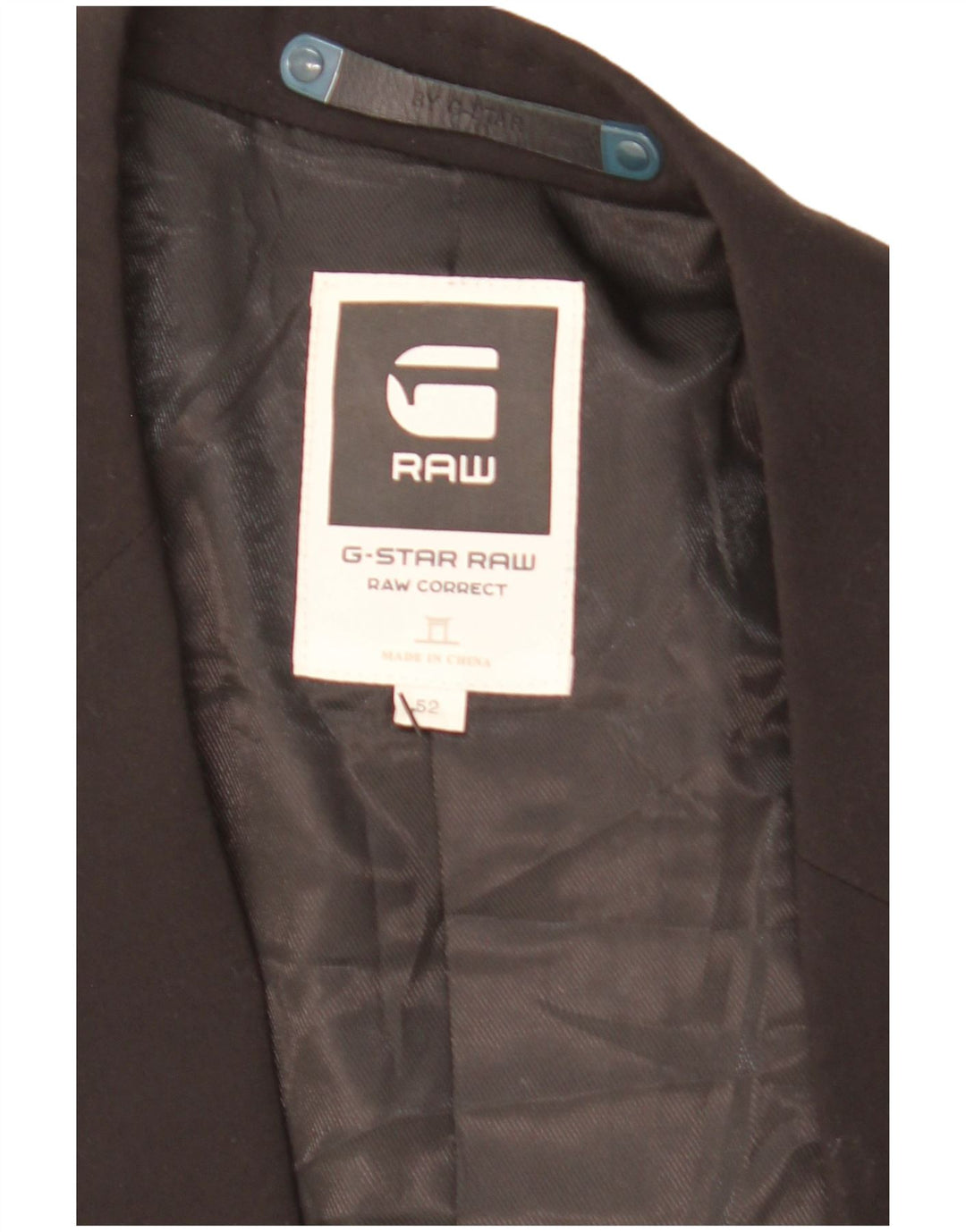 G-Star Ανδρικό τζάκετ Blazer 2 κουμπιών IT 52 XL Μαύρο Πολυεστέρας