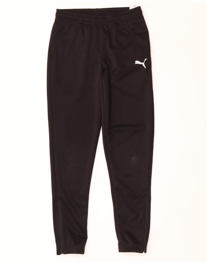 Puma Boys Tracksuit Trousers Joggers 11-12 Years Black Polyester