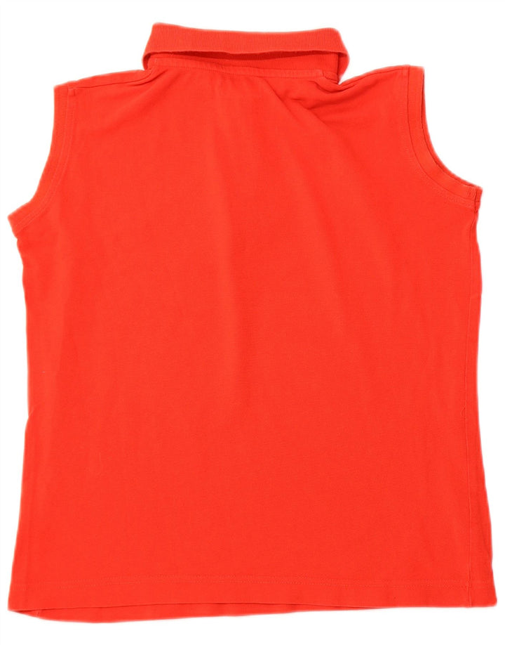 KAPPA Γυναικείο Αμάνικο Πόλο Μπλουζάκι UK 14 μεγάλο κόκκινο