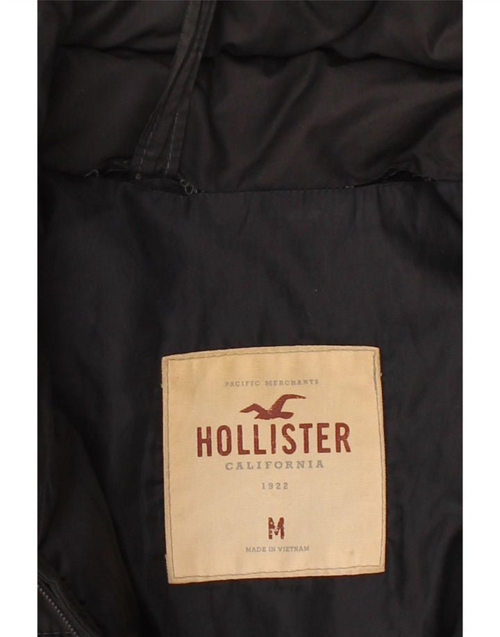 HOLLISTER Mens Padded Jacket UK 38 Medium Black Polyester