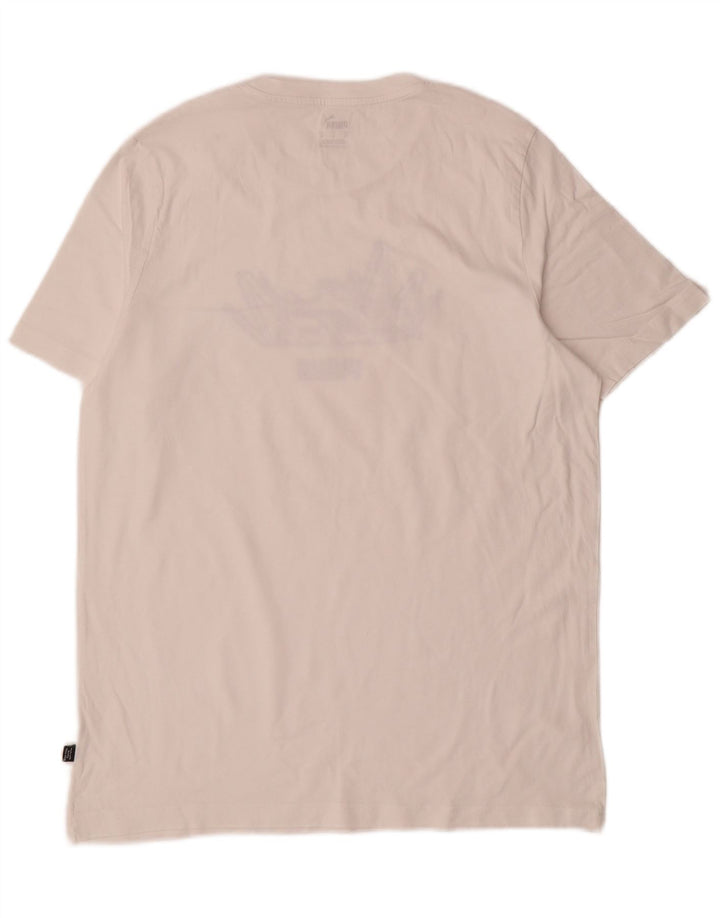 Ανδρικό γραφικό μπλουζάκι Puma Top Medium White