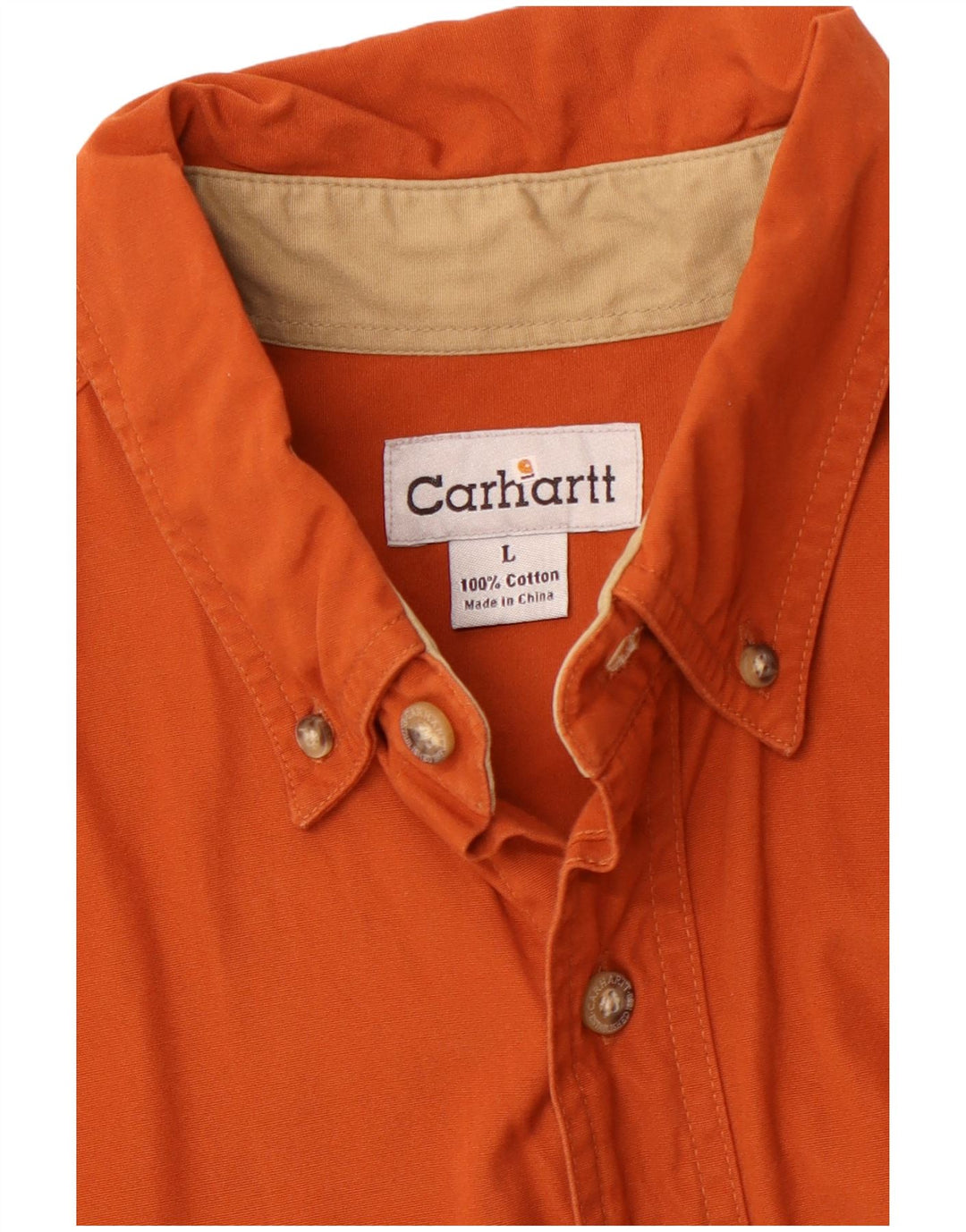 CARHARTT Ανδρικό πουκάμισο μεγάλο πορτοκαλί βαμβακερό