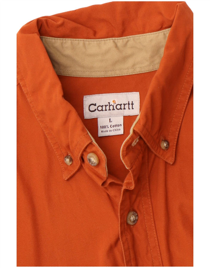 CARHARTT Ανδρικό πουκάμισο μεγάλο πορτοκαλί βαμβακερό