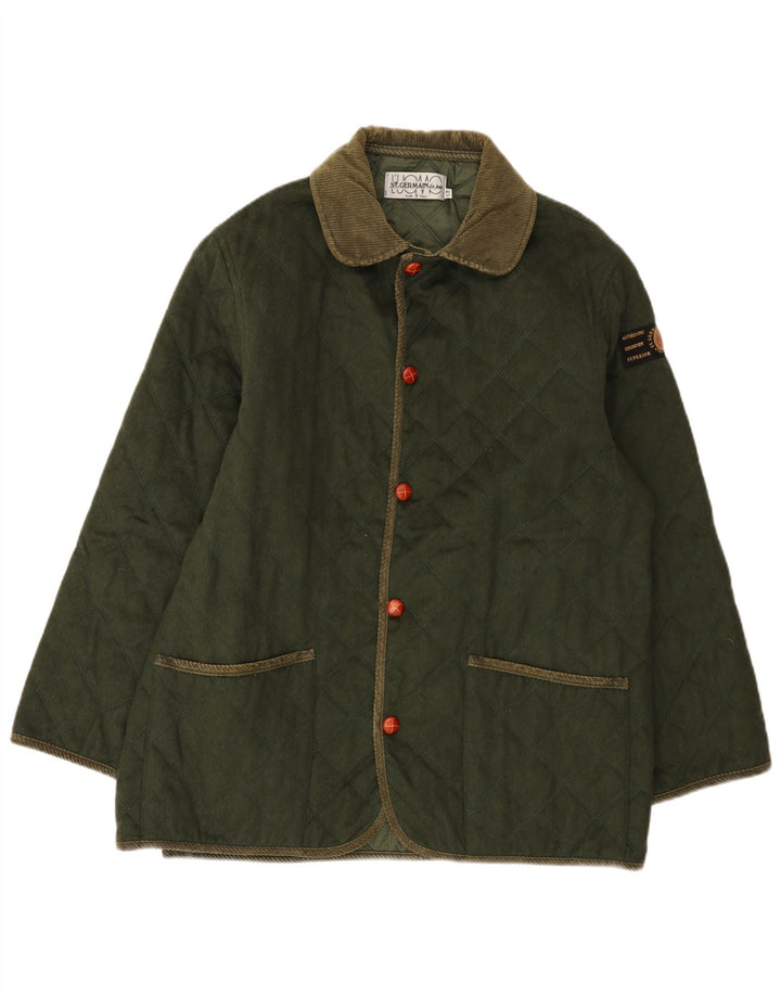 Ανδρικό καπιτονέ μπουφάν St. Germain IT 52 XL Χακί Colourblock Wool