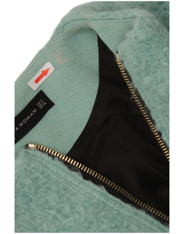Zara Γυναικείο Oversized Πανωφόρι UK 14 Medium Blue Cotton