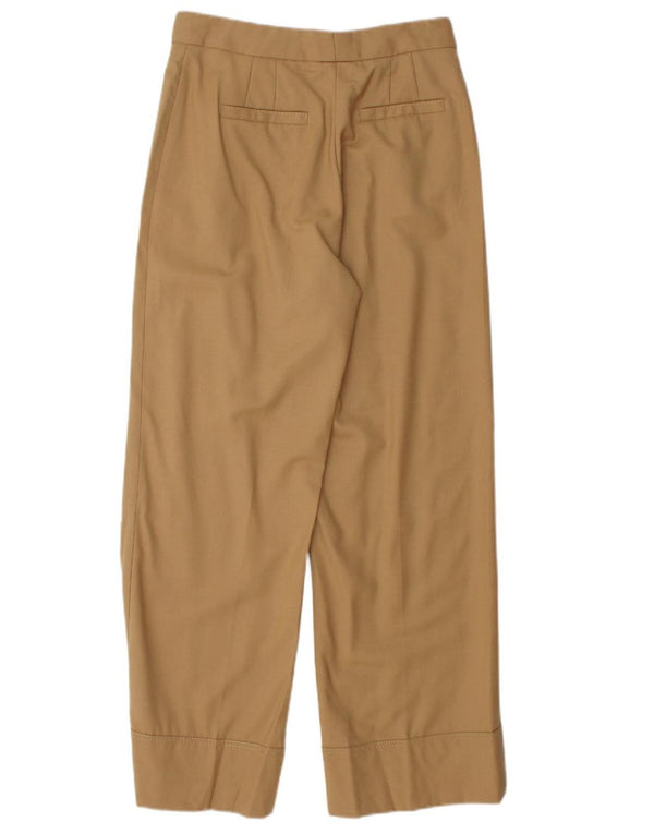 MASSIMO DUTTI Womens Straight Suit Trousers EU 36 XS W26 L38 Brown