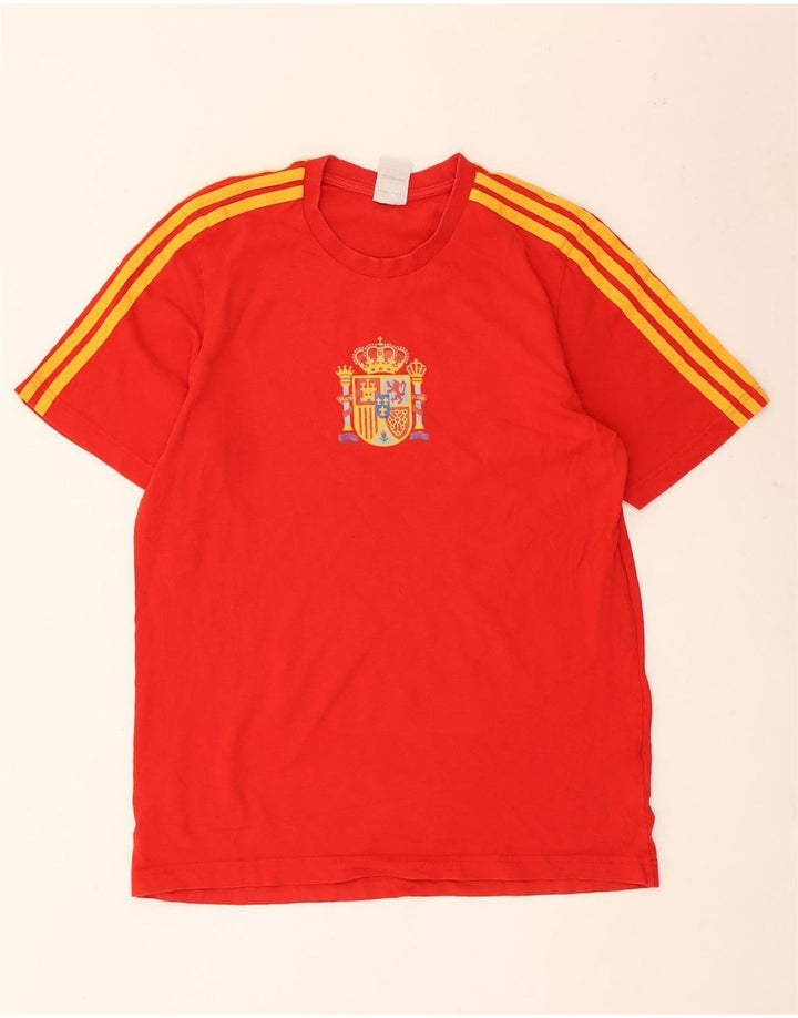 Ανδρικό T-Shirt Adidas Τοπ μεσαίο κόκκινο βαμβακερό
