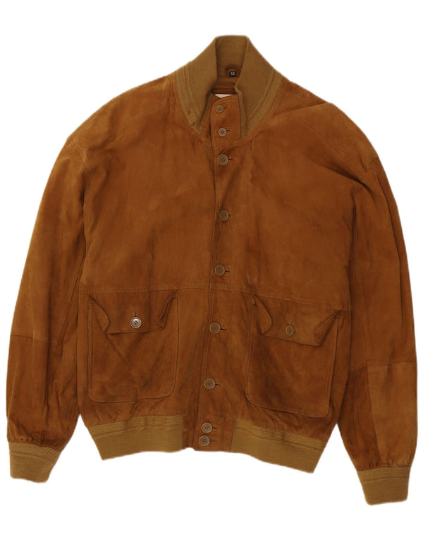 Conbipel Ανδρικό Suede Bomber Jacket IT 52 Large Brown Δερμάτινο