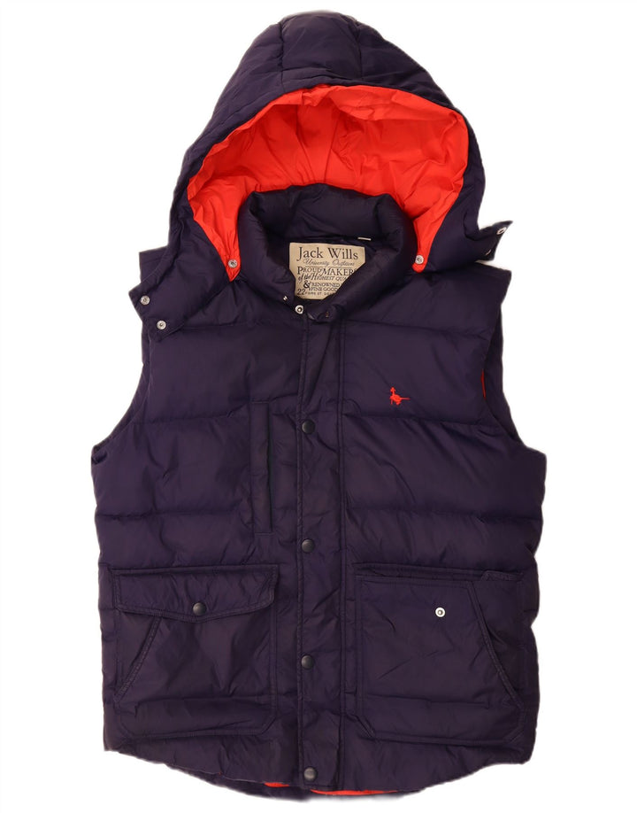 JACK WILLS Ανδρική κουκούλα με επένδυση Gilet UK 38 Medium Navy Blue Nylon