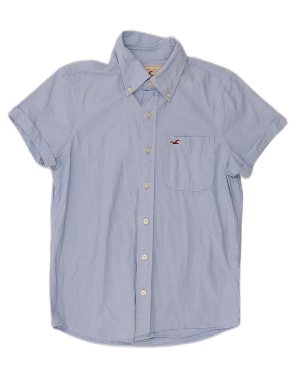 Ανδρικό κοντομάνικο πουκάμισο Hollister Small Blue