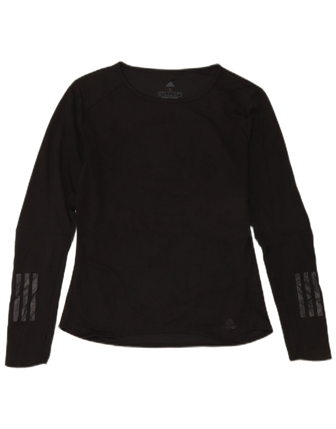 Adidas Γυναικεία Climacool Top μακριά μανίκια UK 8/10 Μικρός μαύρος πολυεστέρας