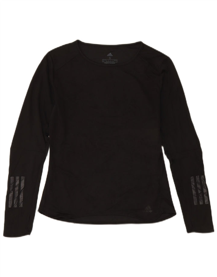 Adidas Γυναικεία Climacool Top μακριά μανίκια UK 8/10 Μικρός μαύρος πολυεστέρας