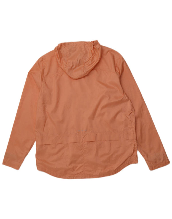 NIKE Γυναικείο μπουφάν βροχής με κουκούλα για τρέξιμο UK 16 μεγάλο πορτοκαλί πολυεστέρας