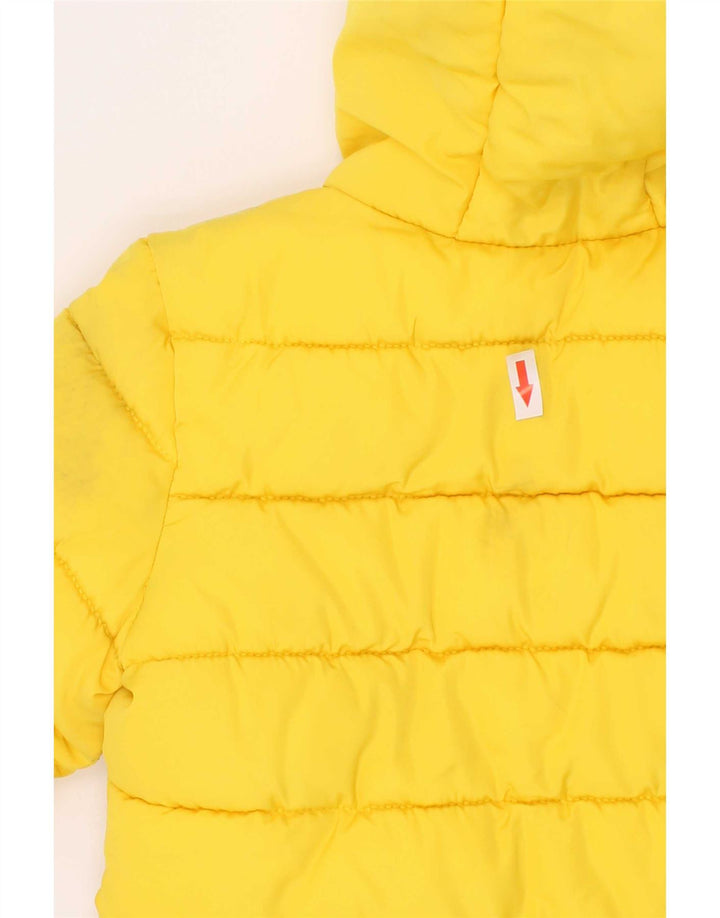 Guess Boys Graphic Hooded Jacket 3-4 Years Yellow Polyester