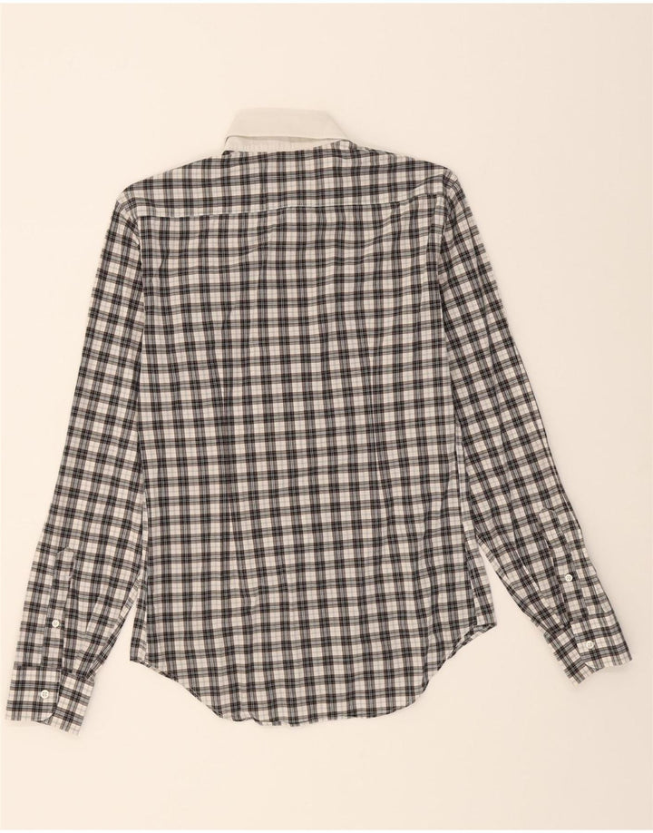 ZARA Mens Slim Fit Shirt Small Black Check Cotton Vintage Zara and Second-Hand Zara from Messina Hembry 