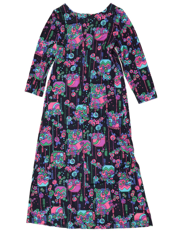 Vintage Γυναικείο Maxi A-Line Φόρεμα IT 44 Medium Πολύχρωμο Floral Ρετρό