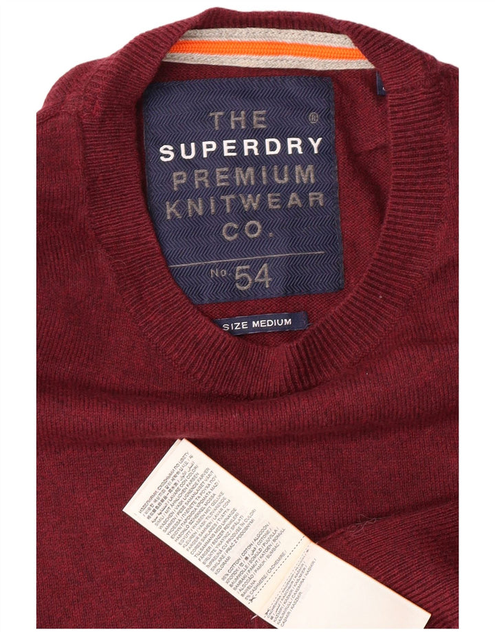 Ανδρικό πουλόβερ με λαιμόκοψη SUPERDRY Μεσαίο βαμβακερό βαμβάκι