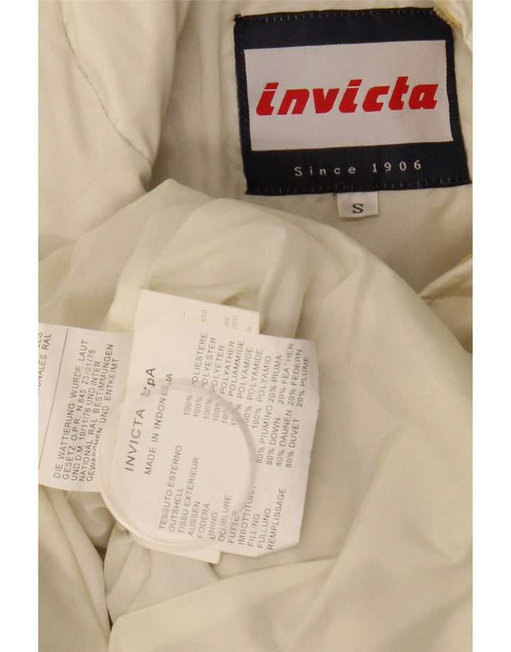 Ανδρικό μπουφάν Invicta με κουκούλα, χαλαρή εφαρμογή και επένδυση UK 36 μικρό λευκό πολυεστέρα