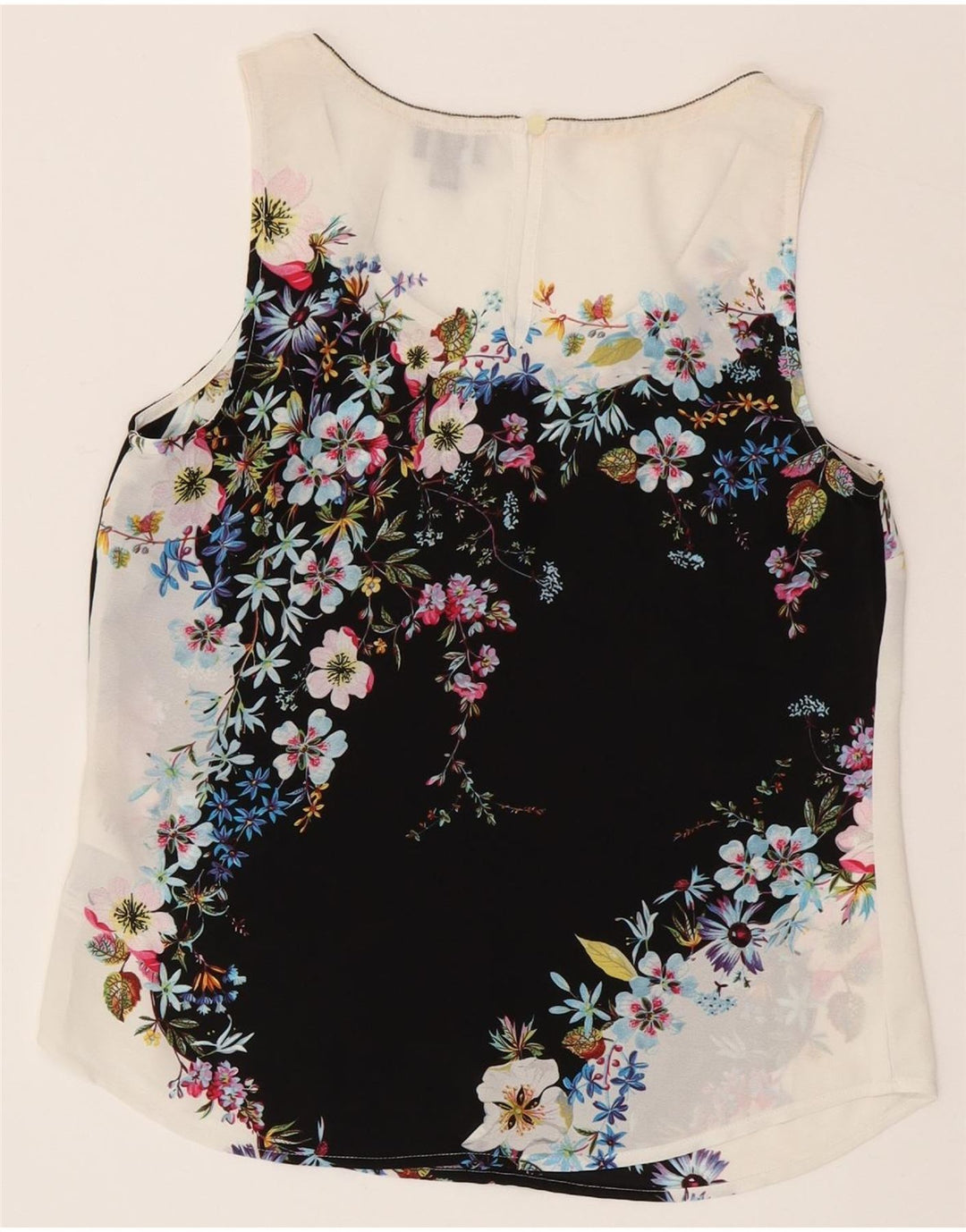 Γυναικεία αμάνικη μπλούζα Oasis Top UK 8 Small White Floral Polyester