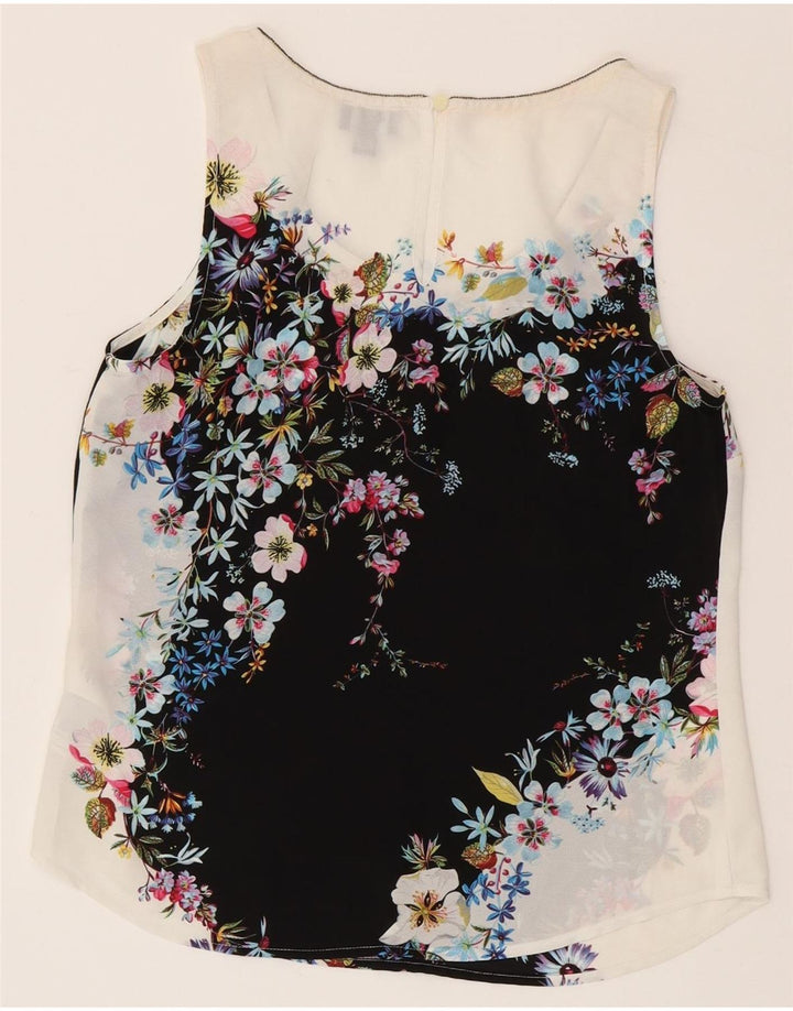 Γυναικεία αμάνικη μπλούζα Oasis Top UK 8 Small White Floral Polyester