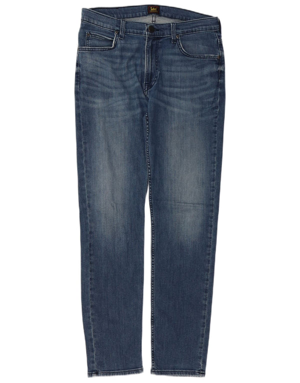 Lee Mens Rider Slim Jeans W32 L32 Blue Cotton