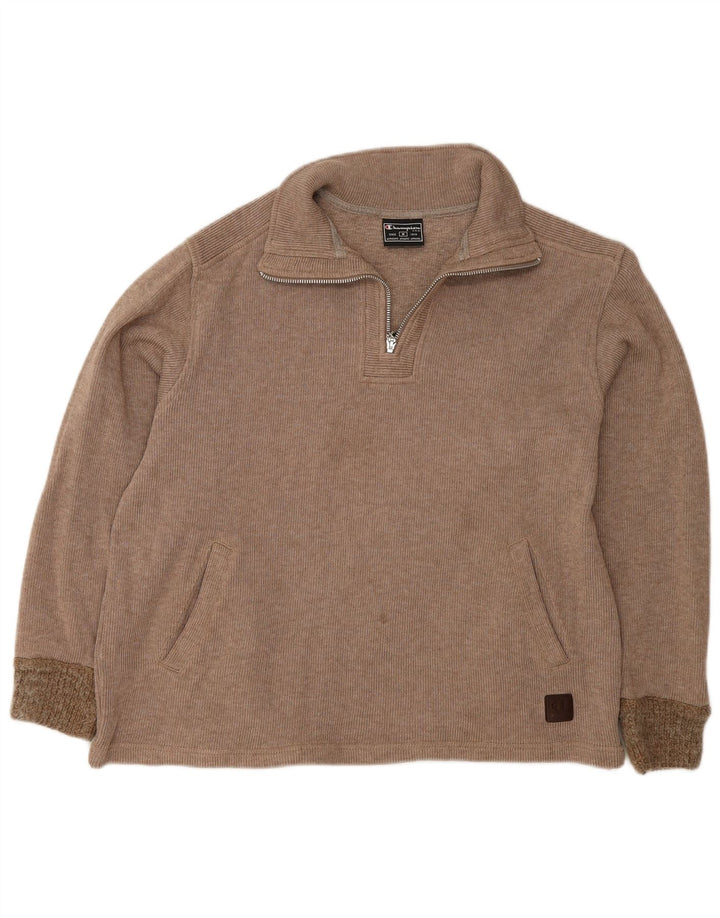 Champion γυναικείο πουλόβερ με φερμουάρ UK 14 Medium Beige