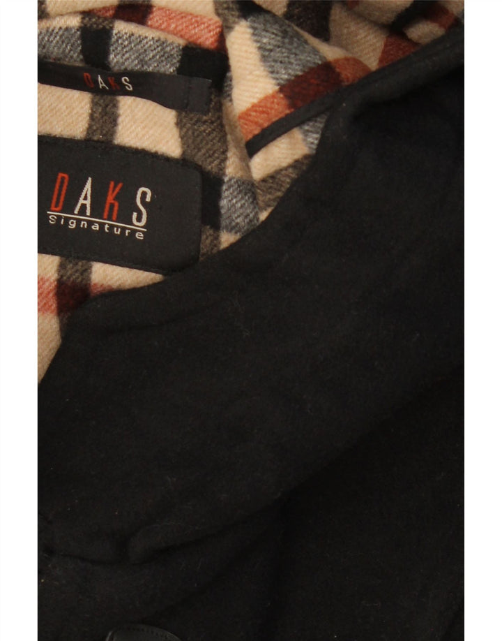 DAKS Γυναικείο παλτό Duffle με κουκούλα UK 16 Large Μαύρο