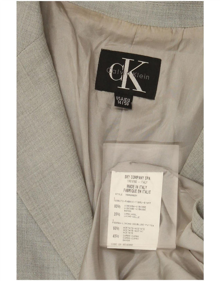 Calvin Klein Γυναικείο σακάκι 3 κουμπιών US 14 XL Γκρι βισκόζη