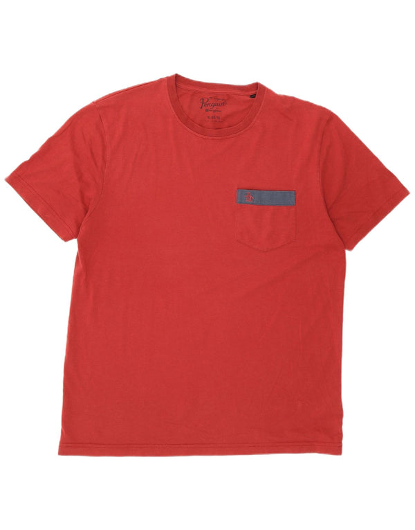 Ανδρικό T-Shirt Penguin Top XL Βουργουνδί Βαμβακερό