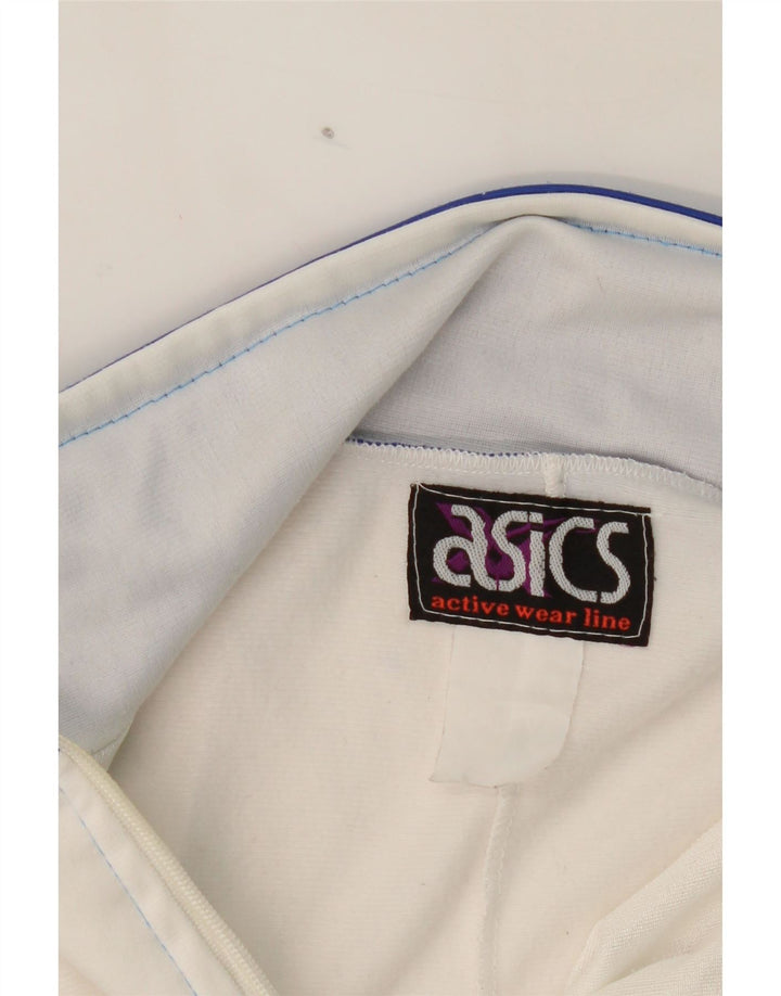 ASICS Mens Graphic Tracksuit Top Jacket XL Blue Colourblock Polyester Vintage Asics and Second-Hand Asics from Messina Hembry 
