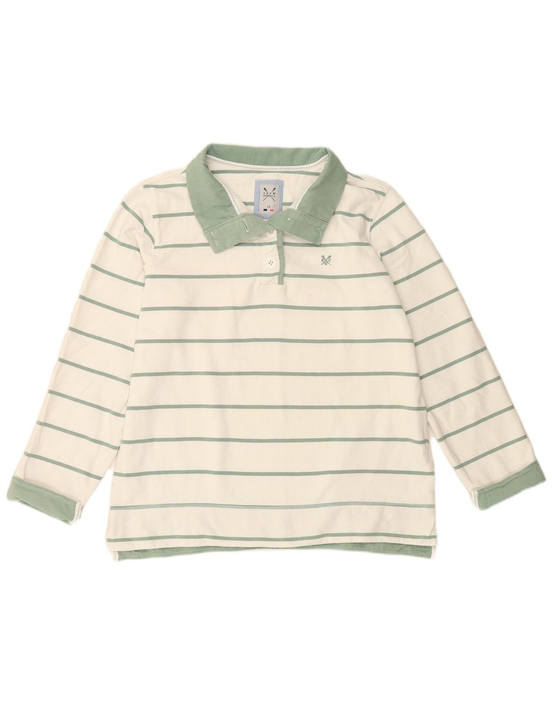 CREW CLOTHING Γυναικεία φούτερ Jumper UK 16 Large White ριγέ