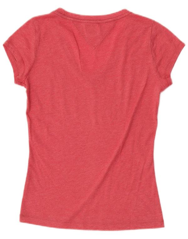 Γυναικείο γραφικό μπλουζάκι Tommy Hilfiger Top UK 10 Small Pink