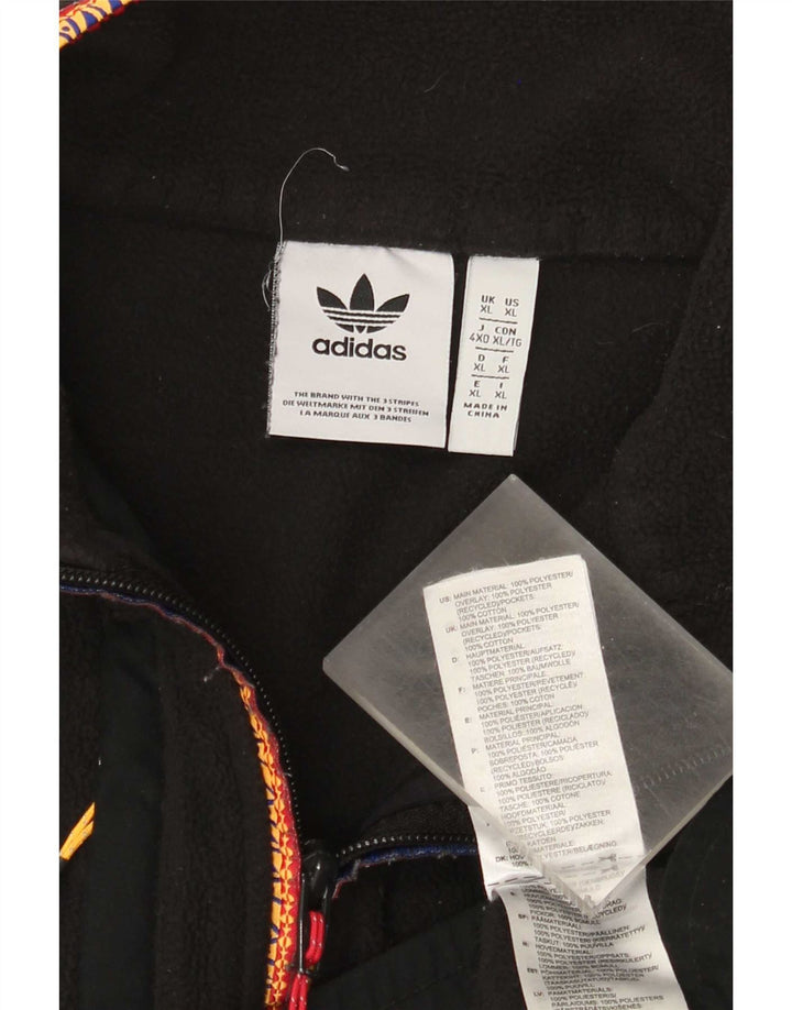 Ανδρικό Fleece Jacket Adidas UK 42 XL Μαύρο Πολυεστέρας