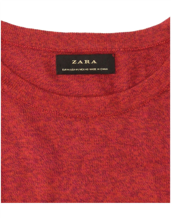 Ανδρικό πουλόβερ Zara Boat Neck Jumper Medium Red Flecked