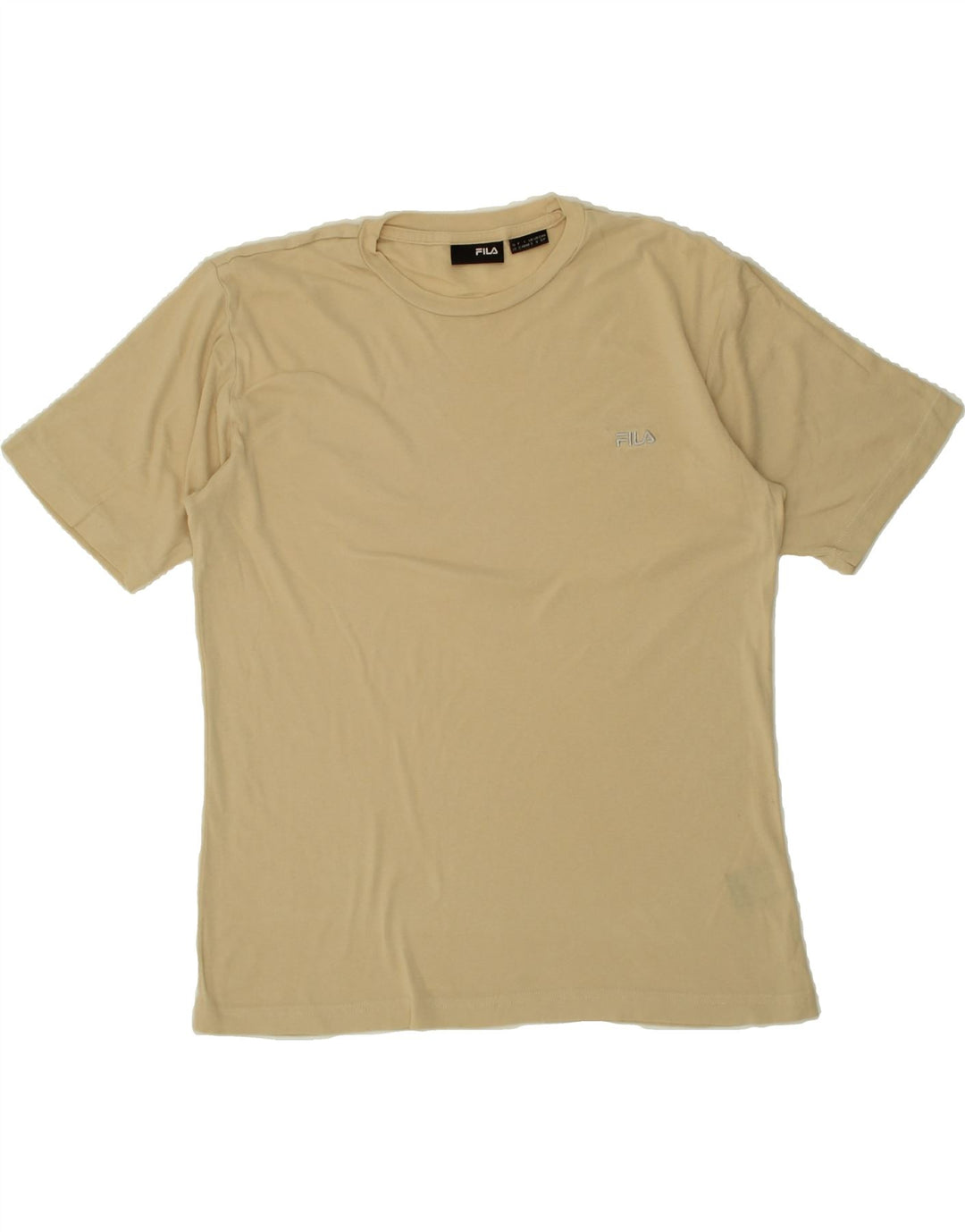 FILA Mens T-Shirt Top Small Beige Cotton Vintage Fila and Second-Hand Fila from Messina Hembry 