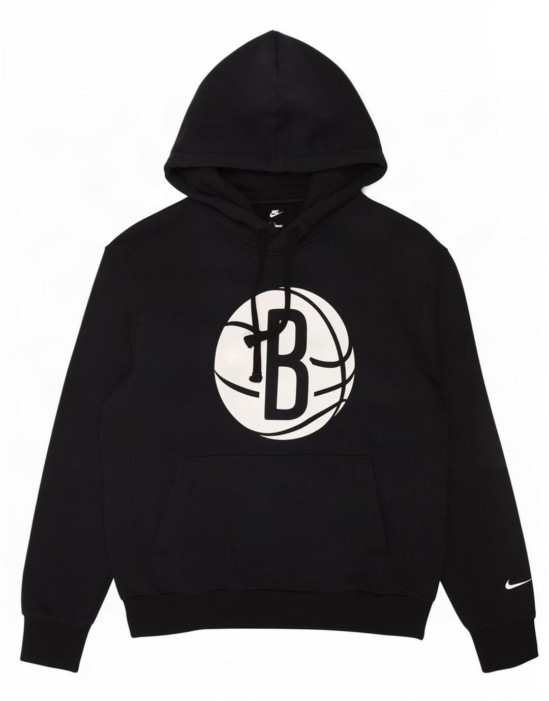 Ανδρικά γραφικά κουκούλα Nike Brooklyn Nets, μικρό μαύρο βαμβακερό