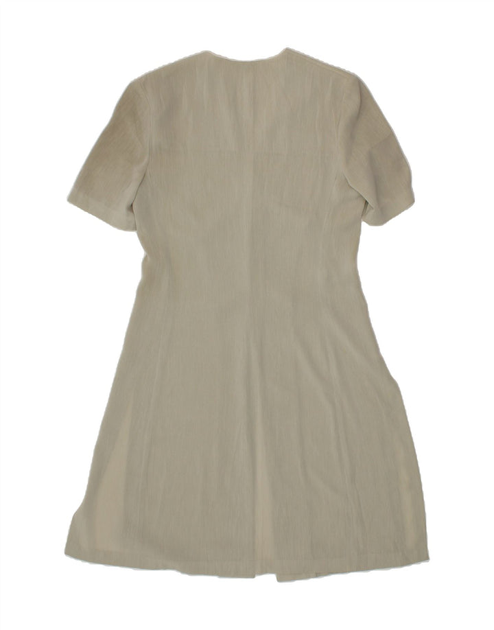 VINTAGE Womens A-Line Dress UK 14 Large Grey Vintage Vintage and Second-Hand Vintage from Messina Hembry 