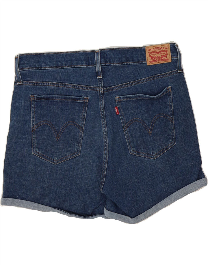 LEVI'S Womens Mid Rise Distressed Denim Shorts W31 Medium Blue Cotton Vintage Levi's and Second-Hand Levi's from Messina Hembry 