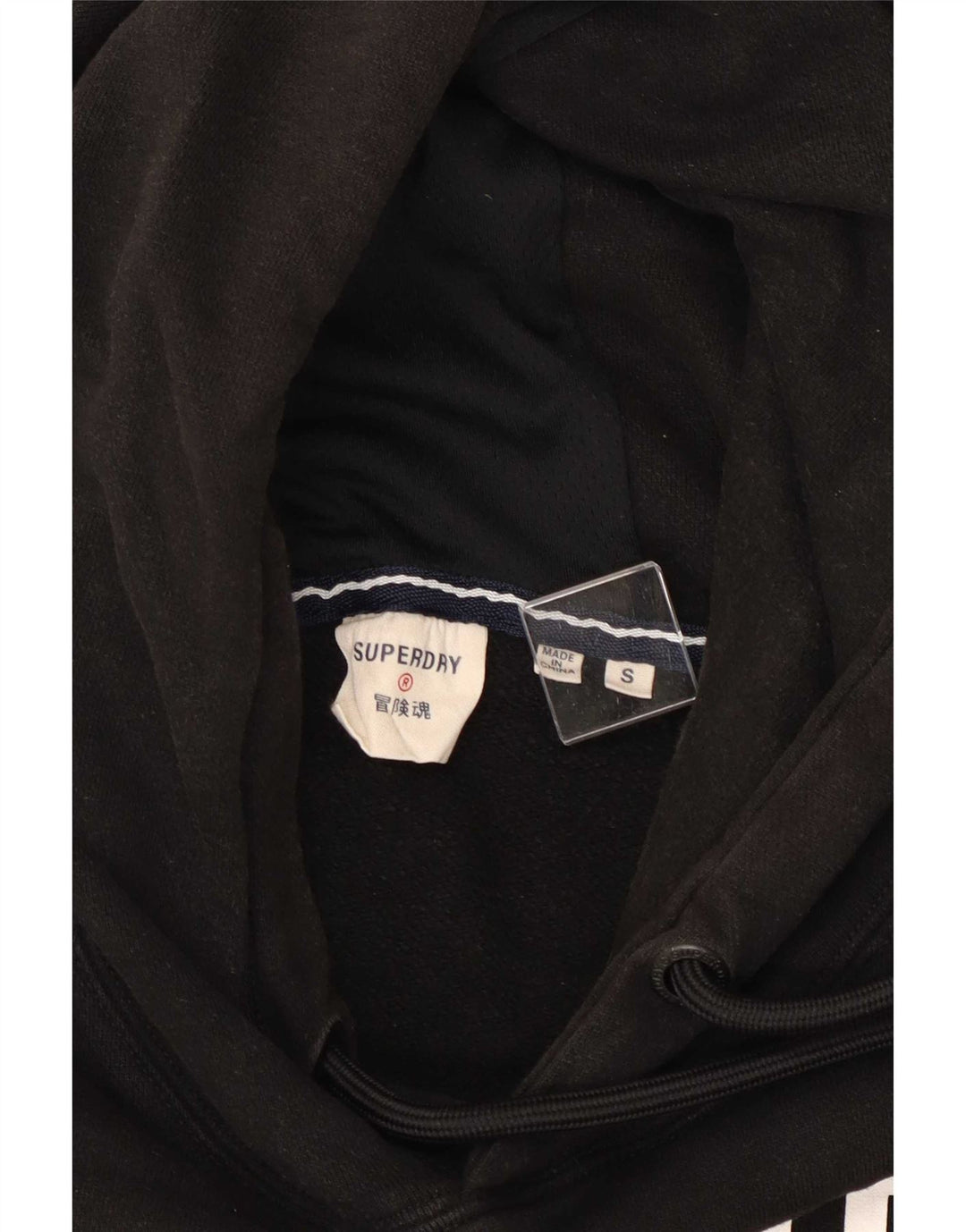 Ανδρικό γραφικό κουκούλα Superdry, μαύρο μαύρο