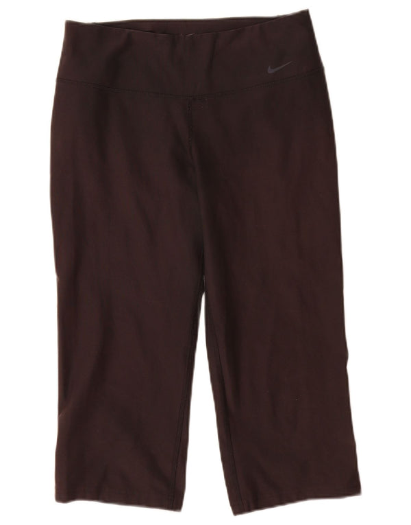 Γυναικεία κολάν Nike Dri Fit Capri UK 12 μεσαίου μαύρου πολυεστέρα