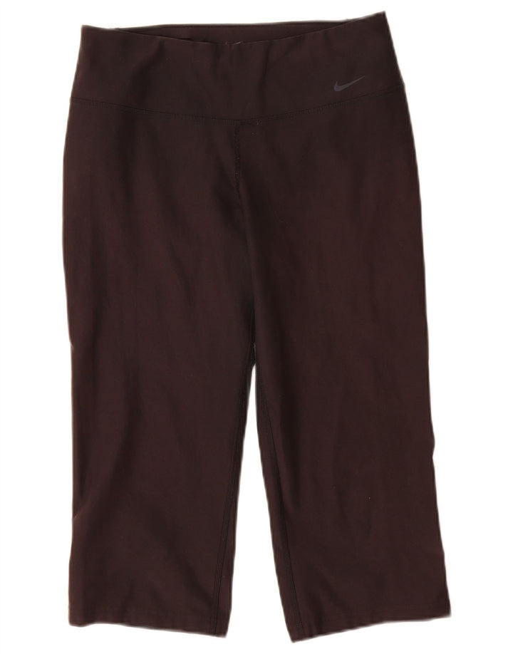 Γυναικεία κολάν Nike Dri Fit Capri UK 12 μεσαίου μαύρου πολυεστέρα