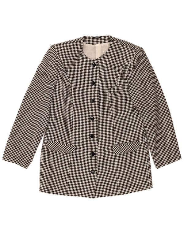 Vintage Γυναικείο Μπουφάν Blazer με 7 κουμπιά IT 44 Medium Black Spotted Polyester