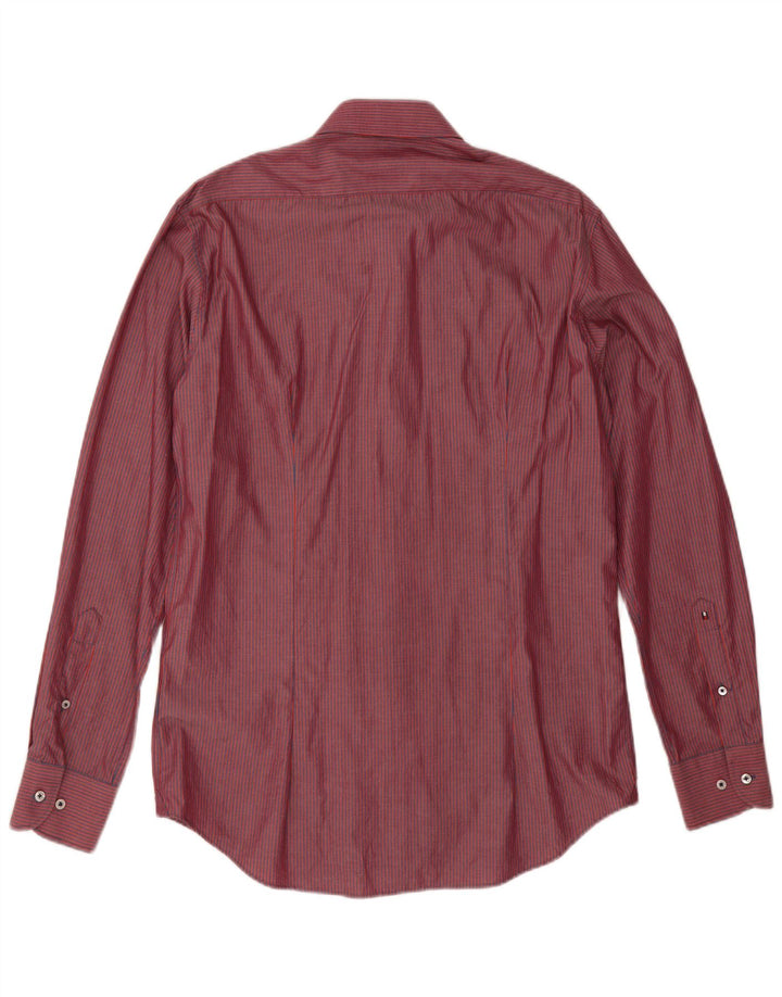 Ανδρικό πουκάμισο Tommy Hilfiger Tailored Size 40 15 3/4 Medium Red Pinstripe