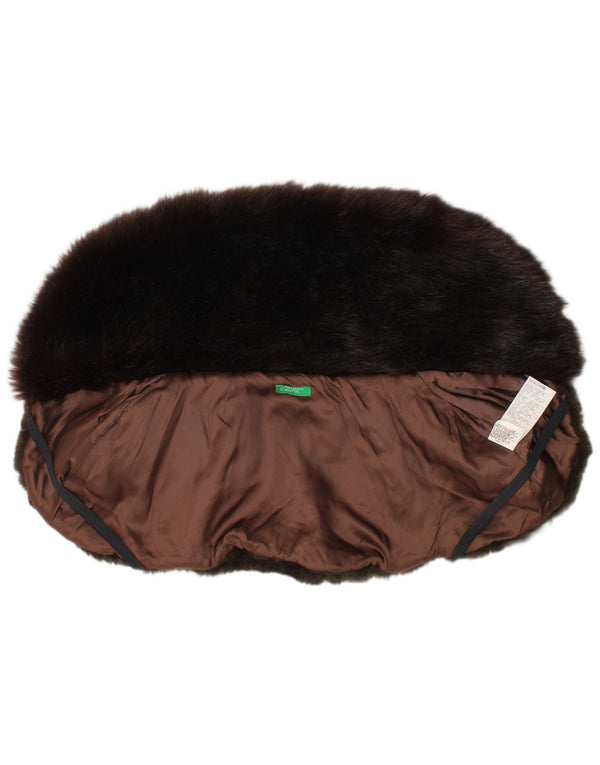 Γυναικείο κλεμμένο κασκόλ United Colors of Benetton Small L22 Καφέ Χειμώνας