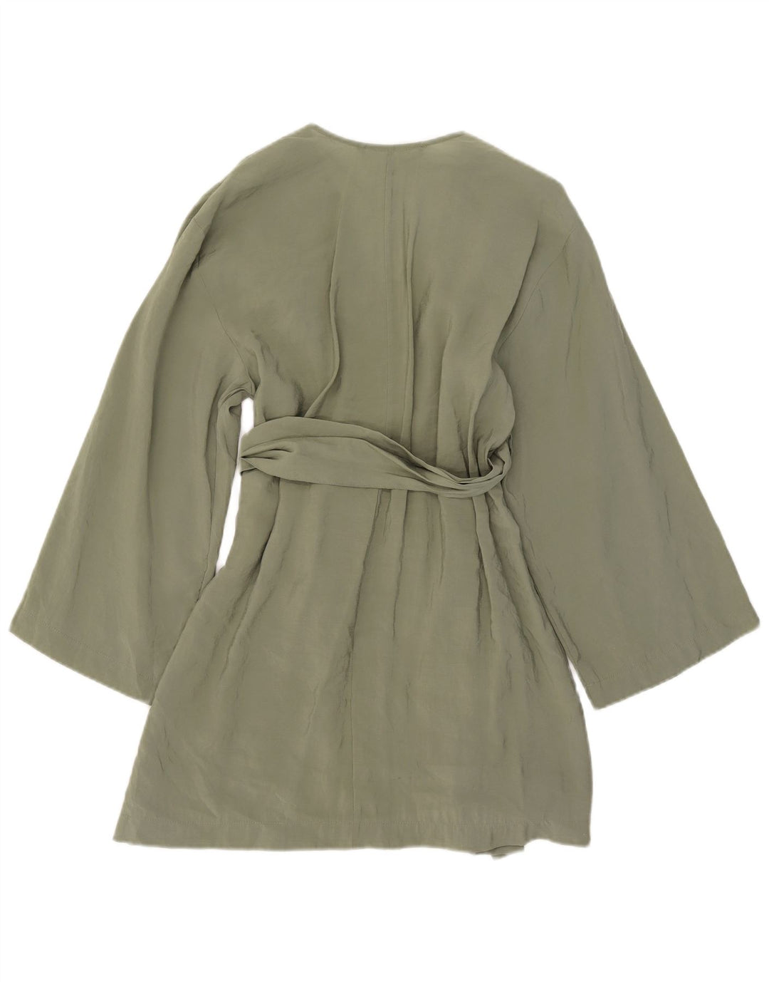 Zara Γυναικείο Wrap Dress UK 10 Small Khaki Modal