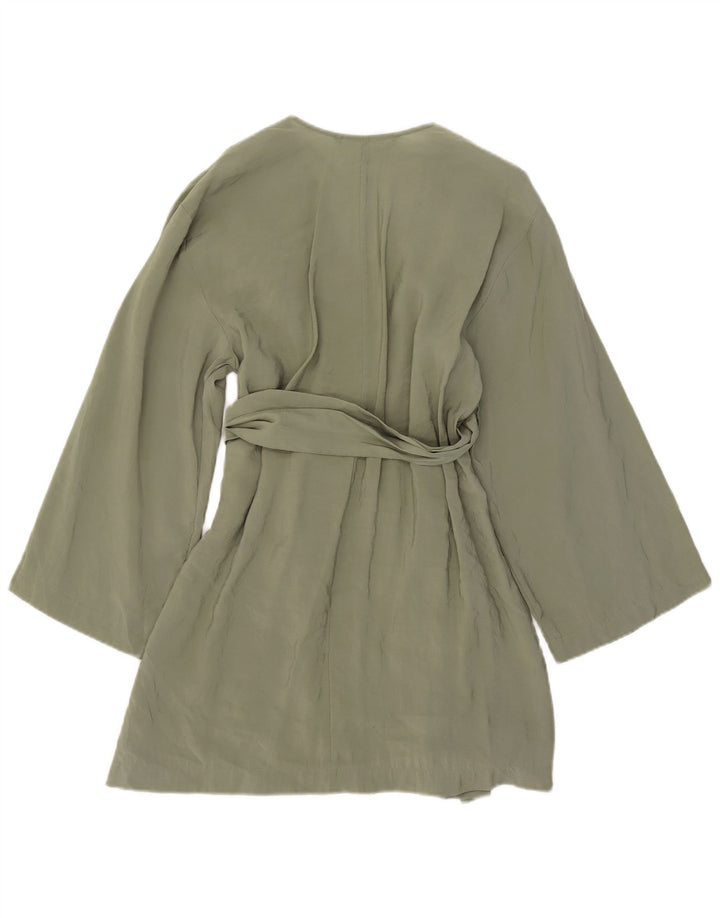 Zara Γυναικείο Wrap Dress UK 10 Small Khaki Modal