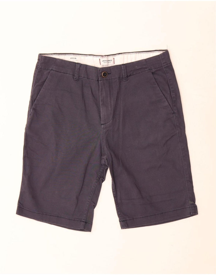 JACK & JONES Ανδρικό σορτς Chino με κανονική εφαρμογή W30 μεσαίο μπλε βαμβακερό