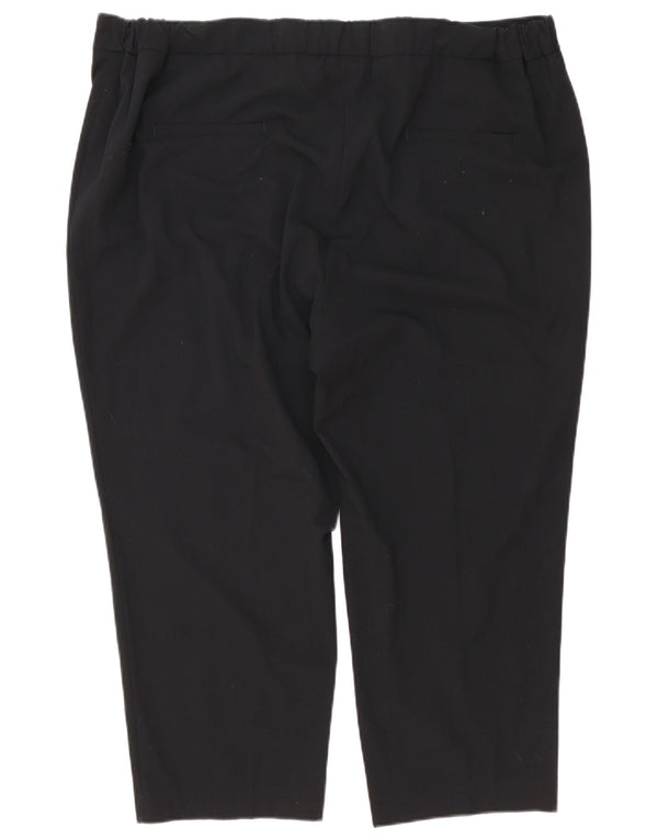Marks & Spencer Γυναικείο Παντελόνι Κάπρι Ψηλόμεσο UK 24 4XL W48 L25 Μαύρο